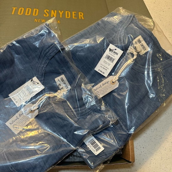 NWT Todd Snyder M or XXL BLEACHED INDIGO SLUB POCKET TEE - Picture 13 of 14